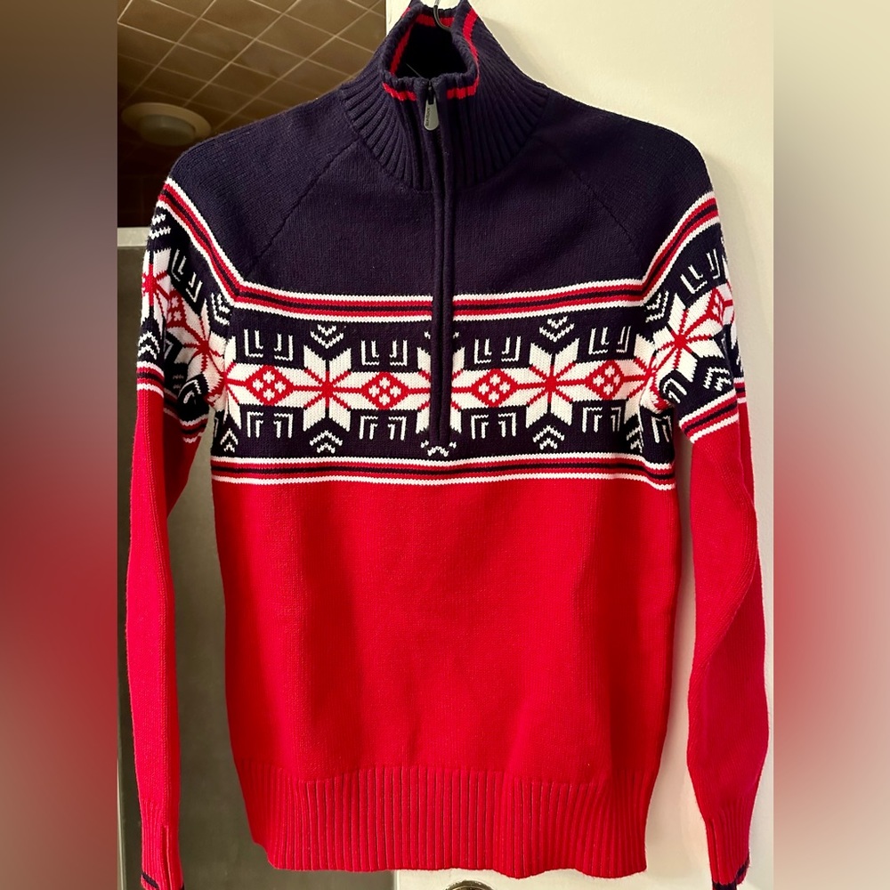 Alp N Rock Fair Isle 1/4 Zip Sweater Sz S